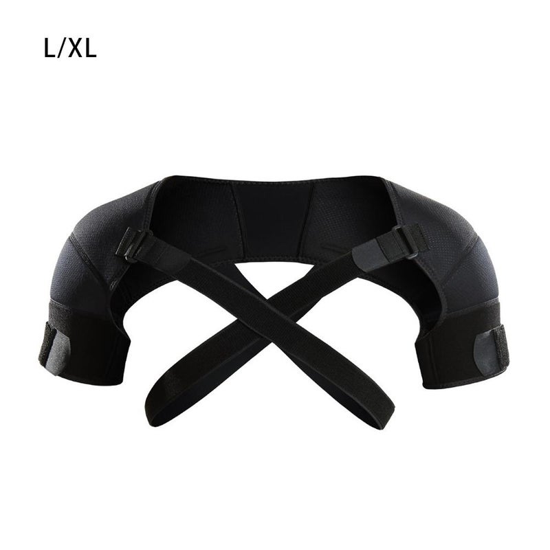 Adjustable cross shoulder straps for back pain relief, double straps, double shoulder pads, sports shoulder support for back support